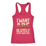 "I Want ABS-olutely Every Book" Women's Tank Top - Gifts For Reading Addicts