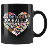 "I am a bookaholic"11oz black mug - Gifts For Reading Addicts