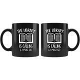 "The library"11oz black mug - Gifts For Reading Addicts