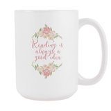 "reading"15oz white mug - Gifts For Reading Addicts