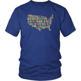 "USA Bookish Map" Unisex T-Shirt - Gifts For Reading Addicts