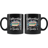 "Introverted But Willing To Discuss Books"11oz Black Mug - Gifts For Reading Addicts