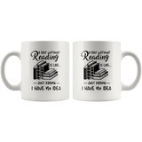 "A day without reading"11oz white mug - Gifts For Reading Addicts
