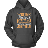 "badass isn't an official job title" Hoodie - Gifts For Reading Addicts