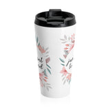 I Just Want To Read - Eco-friendly Stainless Steel Travel Mug With Floral Bookish Design - Gifts For Reading Addicts