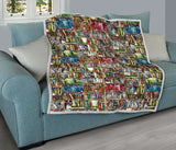 Bookish Bookshelf Quilt - Gifts For Reading Addicts