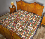 Bookish Pattern Quilt - Gifts For Reading Addicts