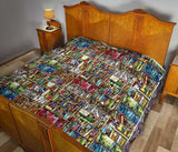 Bookish Bookshelf Quilt - Gifts For Reading Addicts