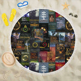 The Lord Of The Rings Book Covers Beach Blanket - Gifts For Reading Addicts