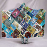 Alice In Wonderland Book Covers Hooded Blanket - Gifts For Reading Addicts