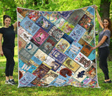 Alice In Wonderland Book Covers Quilt - Gifts For Reading Addicts