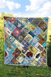 Alice In Wonderland Book Covers Quilt - Gifts For Reading Addicts