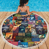 HP Book Covers Round Beach Blanket - Gifts For Reading Addicts
