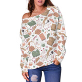 BOOKISH OFF SHOULDER SWEATER - Gifts For Reading Addicts