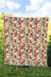 Book Pattern Quilt - Gifts For Reading Addicts