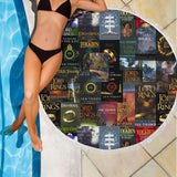 The Lord Of The Rings Book Covers Beach Blanket - Gifts For Reading Addicts