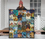Narnia Book Series Book Covers Quilt - Gifts For Reading Addicts