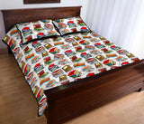 Bookish Pattern Quilt Bed - Gifts For Reading Addicts