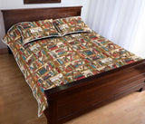 Bookish Pattern Quilt Bed - Gifts For Reading Addicts
