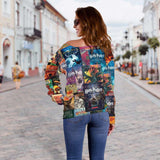 HP Book Covers Off Shoulder Sweater - Gifts For Reading Addicts