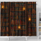 Brown Bookshelf Bookish Curtain - Gifts For Reading Addicts
