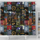 The Lord Of The Rings Book Covers Shower Curtain - Gifts For Reading Addicts