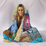 Alice In Wonderland Book Covers Hooded Blanket - Gifts For Reading Addicts