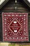Red Bookish Christmas Quilt - Gifts For Reading Addicts