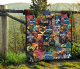 HP Book Cover Pattern Quilt - Gifts For Reading Addicts