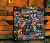 HP Book Cover Pattern Quilt - Gifts For Reading Addicts