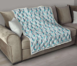 Blue Bookish pattern Quilt - Gifts For Reading Addicts