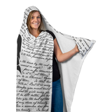 Pride And Prejudice Book Page Hooded Blanket - Gifts For Reading Addicts