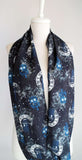 Doctor Who Tardis Handmade Infinity Scarf Black Limited Edition - Gifts For Reading Addicts