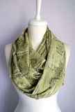 Lord of the Rings Map Handmade Infinity Scarf Limited Edition - Gifts For Reading Addicts