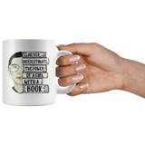Ruth Bader "A Girl With A Book"11oz White Mug - Gifts For Reading Addicts