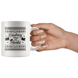 "Dashing Through The Books"11oz White Christmas Mug - Gifts For Reading Addicts