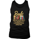 "Avoid Conversations since 1454" Men's Tank Top - Gifts For Reading Addicts