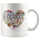 "I am a bookaholic"11oz white mug - Gifts For Reading Addicts