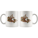 "Canada Bookish Map"11oz White Mug - Gifts For Reading Addicts