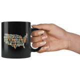 "USA Bookish Map"11oz Black Mug - Gifts For Reading Addicts
