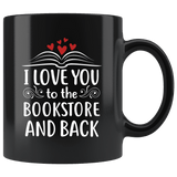"I love you" 11oz black mug - Gifts For Reading Addicts