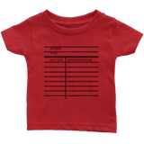 Library Card Infant T-Shirt - Gifts For Reading Addicts