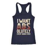 "I Want ABS-olutely Every Book" Women's Tank Top - Gifts For Reading Addicts
