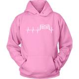 Book heart pulse Hoodie - Gifts For Reading Addicts