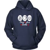 Peace, Love, Books Hoodie - Gifts For Reading Addicts