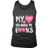 My Heart Belongs To Books Mens Tank Top - Gifts For Reading Addicts