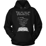 They say you are what you read Hoodie - Gifts For Reading Addicts