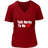 Talk Nerdy To Me V-neck - Gifts For Reading Addicts