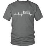 Book heart pulse Unisex T-shirt - Gifts For Reading Addicts