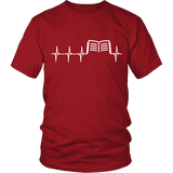 Book heart pulse Unisex T-shirt - Gifts For Reading Addicts